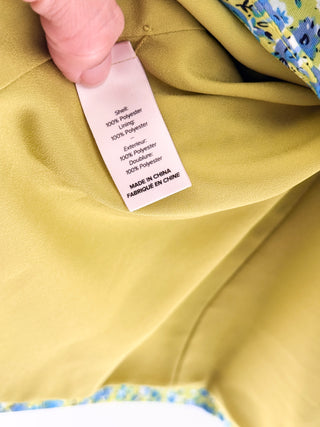 Cinq a sept tiny floral ruched blazer satin, 2