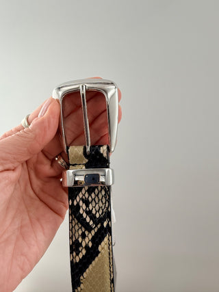 Khaite snake effect leather belt, 80