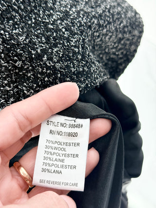 Lucy Paris black peacoat jacket, L