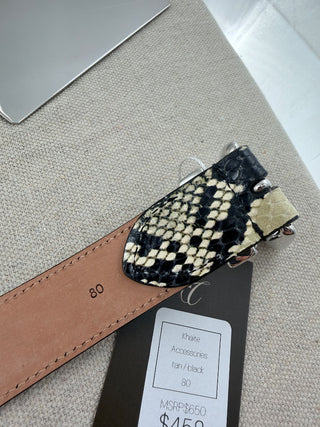 Khaite snake effect leather belt, 80