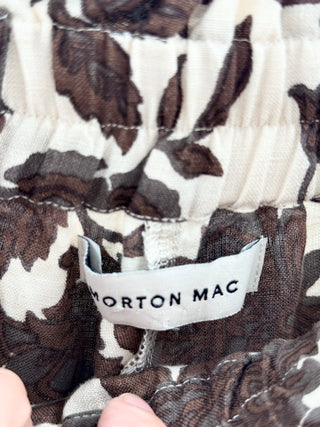 morton mac 100% linen floral set top and shorts, S