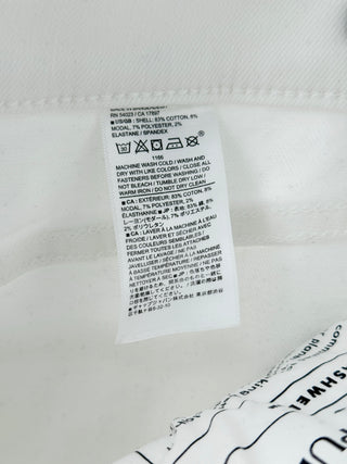 NWOT Banana Republic High Rise Cropped Wide Leg Jeans White Womens Size 31/12