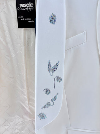 NWT Zadig & Voltaire Date Strass Wings Blazer White Judo Women's 42 FR / US 10