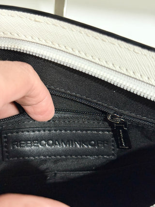 NWOT Rebecca Minkoff Large Leather Zip Up Clutch Handbag White 11'' x 8''