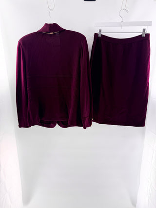 St. John wool blend set blazer and midi skirt, top 12 / bottom  8