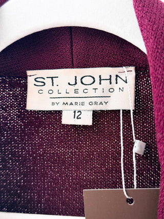 St. John wool blend set blazer and midi skirt, top 12 / bottom  8