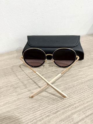 Valentino round metal sunglasses `VA 2051