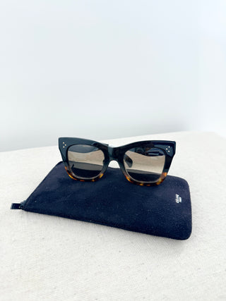 Celine oversized acetate ombre sunglasses 41090 S