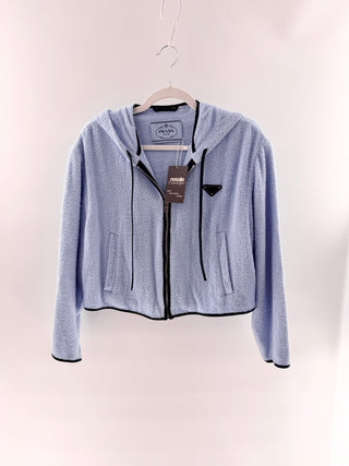 Prada Terry Cloth Hooded Jacket, 40