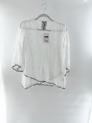 Johny Was embroidered top, XS - oversized