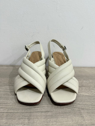Huma Blanco Franny Wooden Heel Slingback Sandals Bone Women's Size 40 / US 9.5