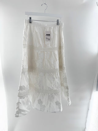 Alexis tulle and lace midi skirt, L