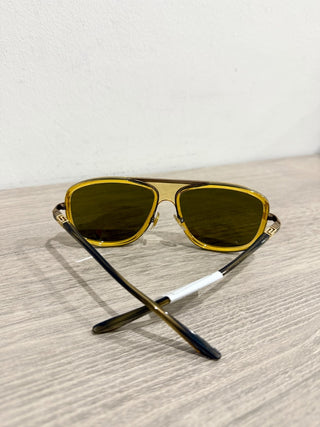 Versace 2133 Acetate Yellow Frame Aviator Sunglasses