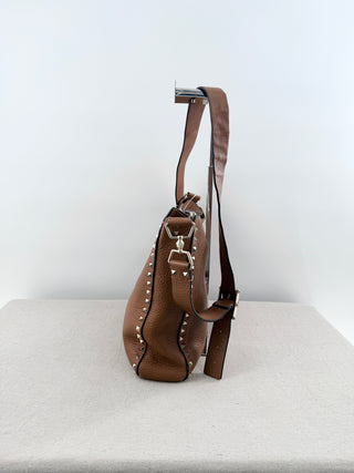 Valentino rockstud messenger leather bag