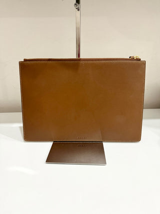 Gucci large monogram embroidered zipper pouch