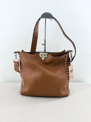 Valentino rockstud messenger leather bag