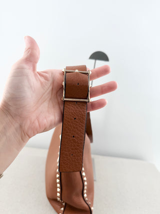 Valentino rockstud messenger leather bag