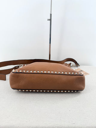 Valentino rockstud messenger leather bag