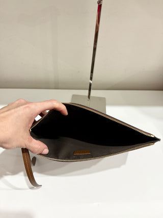 Gucci large monogram embroidered zipper pouch