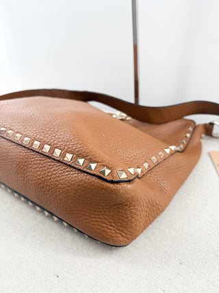 Valentino rockstud messenger leather bag