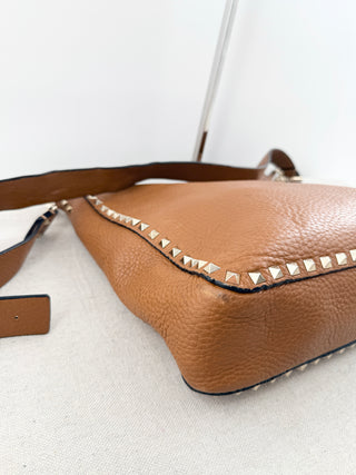 Valentino rockstud messenger leather bag