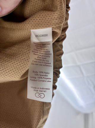 Calia Long Sleeve Full Zip Parachute Windbreaker Crop Jacket Tan Women's Size XL