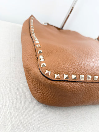 Valentino rockstud messenger leather bag