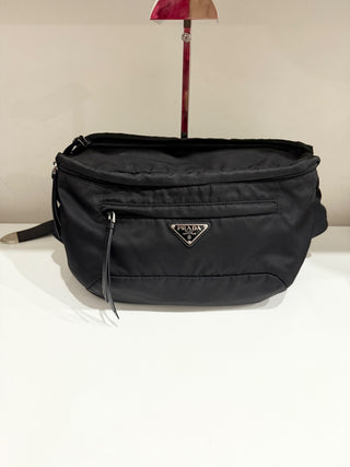 Prada large studded nylon belt bum bag