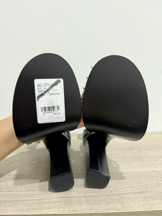 NWOT Alexander McQueen 130mm Spiked Leather Platform Sandals Black Womens 39 / 9