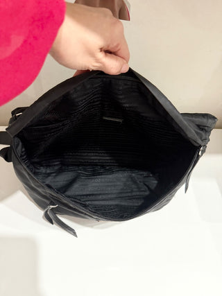 Prada large studded nylon belt bum bag