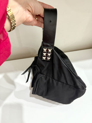 Prada large studded nylon belt bum bag