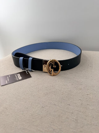 Gucci dollar calfskin 1973 reversible belt, 90/36