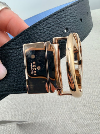 Gucci dollar calfskin 1973 reversible belt, 90/36
