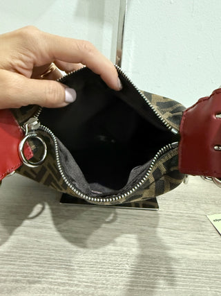 Fendi zucca oyster shoulder bag