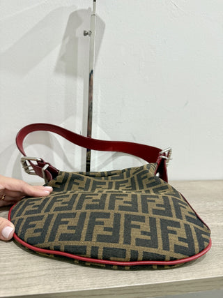 Fendi zucca oyster shoulder bag