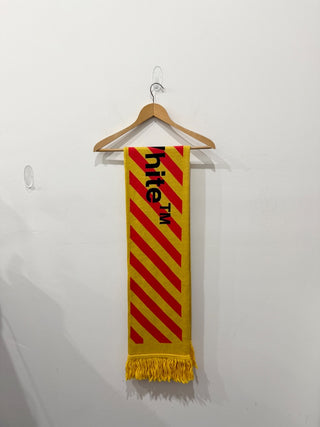 Off-White Arrows Diagonal Stripe Fringe Trim Neck Scarf Yellow/Orange