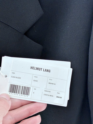 Helmut Lang Stretch Wool Waist Cut-Out Blazer, 8