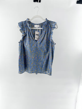 Xirena floral ruffle top, S