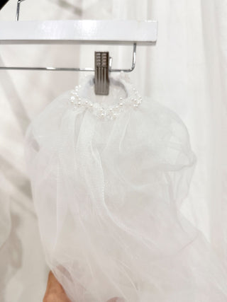 Selinci Cream Wedding Dress with beading and mesh, 2