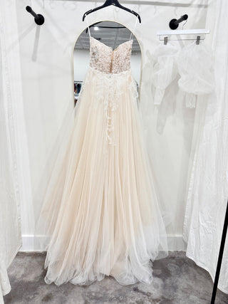 Selinci Cream Wedding Dress with beading and mesh, 2