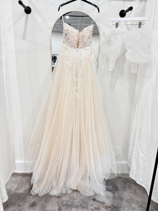 Selinci Cream Wedding Dress with beading and mesh, 2