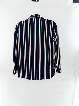 Maje striped faux layer button down top, 1 / S