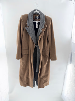 Badgley Mischka faux layer wool blend coat, S