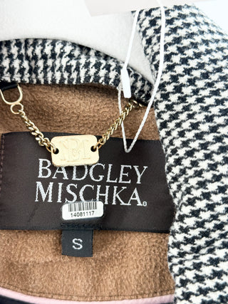 Badgley Mischka faux layer wool blend coat, S