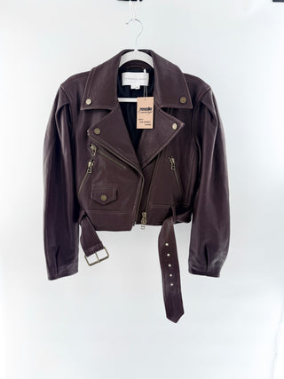 Veronica Beard 100% lamb leather moto jacket, 2