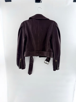 Veronica Beard 100% lamb leather moto jacket, 2