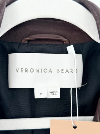 Veronica Beard 100% lamb leather moto jacket, 2