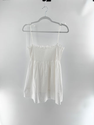 Helsa smocked tunic top, S