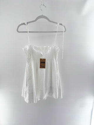 Helsa smocked tunic top, S