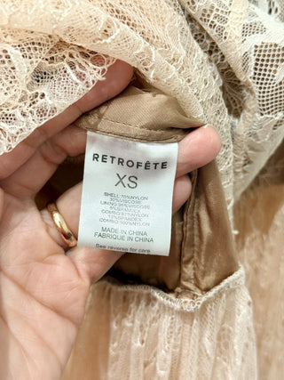 Retrofete strapless lace long dress, XS